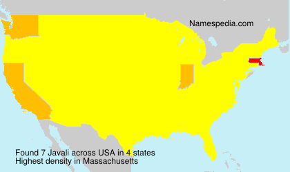 Surname Javali in USA Surname Javali in USA