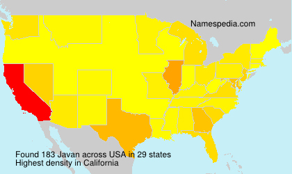 Surname Javan in USA Surname Javan in USA