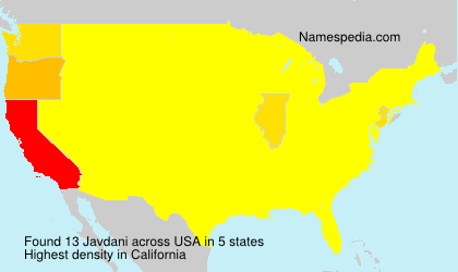 Surname Javdani in USA Surname Javdani in USA