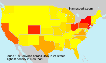 Surname Jeavons in USA