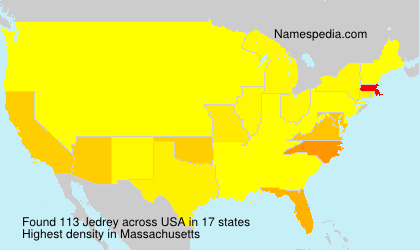 Surname Jedrey in USA
