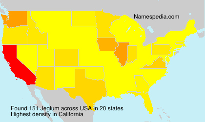 Surname Jeglum in USA Surname Jeglum in USA