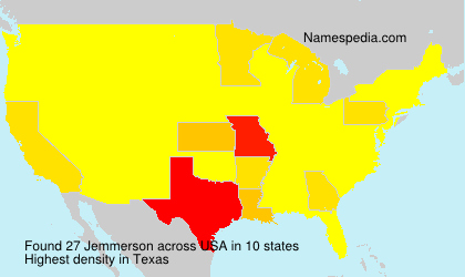 Surname Jemmerson in USA Surname Jemmerson in USA