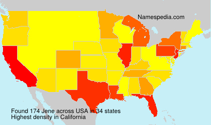 Surname Jene in USA Surname Jene in USA