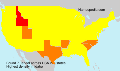 Surname Jeneal in USA Surname Jeneal in USA