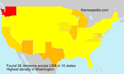 Surname Jensema in USA Surname Jensema in USA