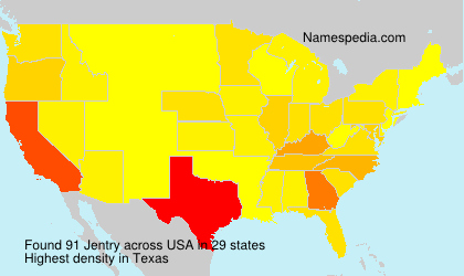 Surname Jentry in USA Surname Jentry in USA