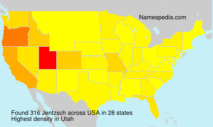 Surname Jentzsch in USA