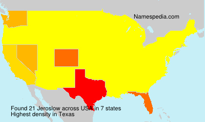 Surname Jeroslow in USA Surname Jeroslow in USA