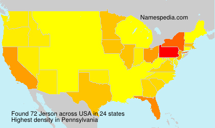 Surname Jerson in USA Surname Jerson in USA