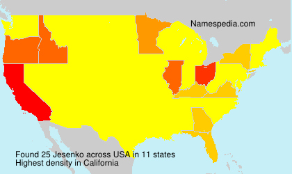Surname Jesenko in USA Surname Jesenko in USA