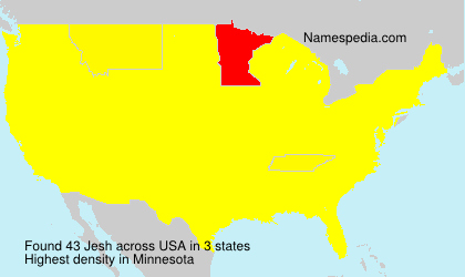 Surname Jesh in USA Surname Jesh in USA