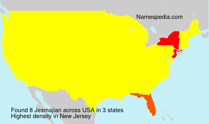 Surname Jesmajian in USA Surname Jesmajian in USA