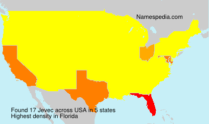 Surname Jevec in USA Surname Jevec in USA