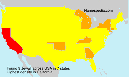 Surname Jewall in USA Surname Jewall in USA