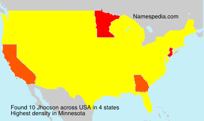 Surname Jhocson in USA Surname Jhocson in USA