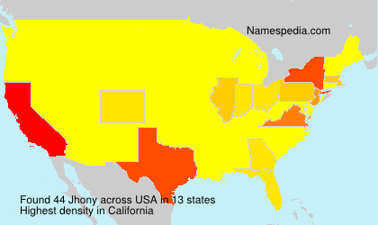 Surname Jhony in USA Surname Jhony in USA