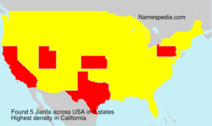 Surname Jianfa in USA Surname Jianfa in USA