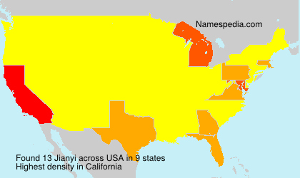 Surname Jianyi in USA Surname Jianyi in USA