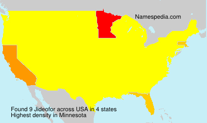 Surname Jideofor in USA