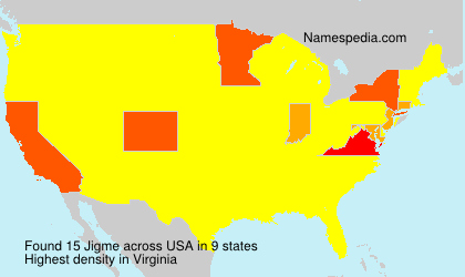Surname Jigme in USA Surname Jigme in USA