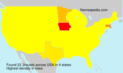Surname Jiroutek in USA