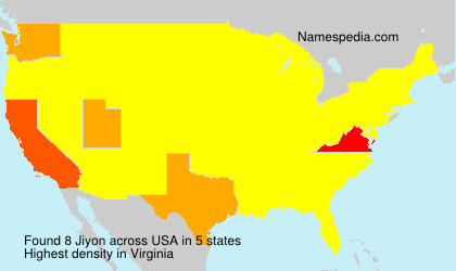 Surname Jiyon in USA Surname Jiyon in USA