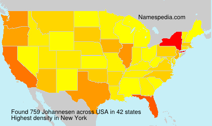 Surname Johannesen in USA Surname Johannesen in USA