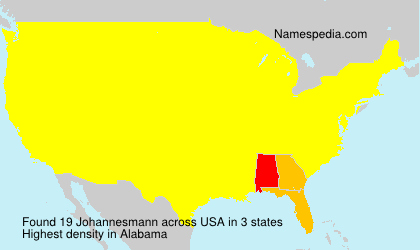 Surname Johannesmann in USA