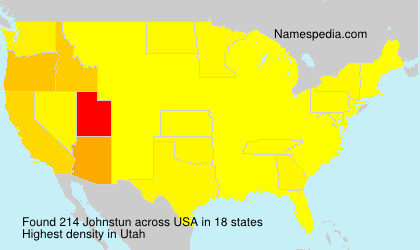 Surname Johnstun in USA