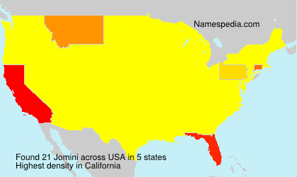 Surname Jomini in USA Surname Jomini in USA