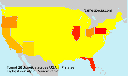 Surname Joneikis in USA Surname Joneikis in USA