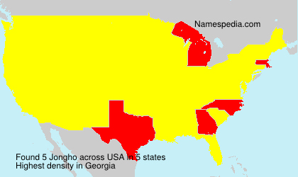 Surname Jongho in USA Surname Jongho in USA