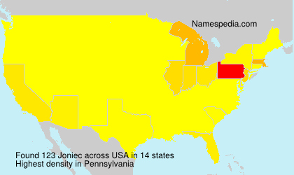Surname Joniec in USA Surname Joniec in USA