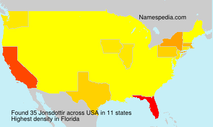 Surname Jonsdottir in USA Surname Jonsdottir in USA