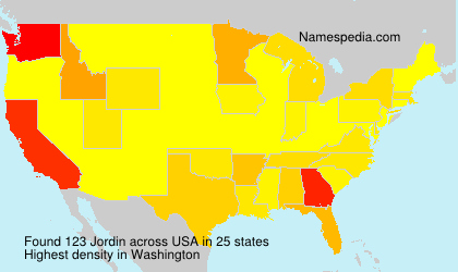 Surname Jordin in USA
