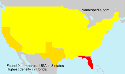 Surname Jorr in USA Surname Jorr in USA