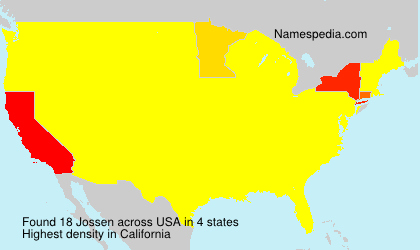 Surname Jossen in USA Surname Jossen in USA