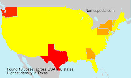 Surname Josset in USA Surname Josset in USA
