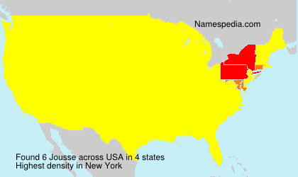 Surname Jousse in USA