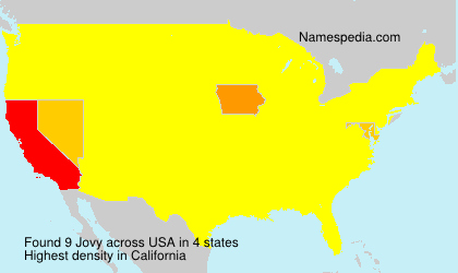 Surname Jovy in USA Surname Jovy in USA