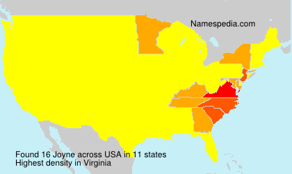 Surname Joyne in USA