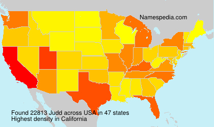 Surname Judd in USA Surname Judd in USA