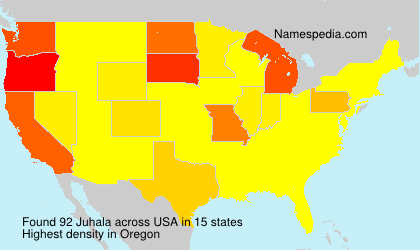 Surname Juhala in USA Surname Juhala in USA