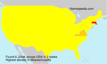 Surname Juliak in USA Surname Juliak in USA