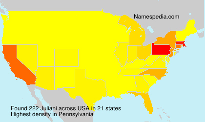 Surname Juliani in USA Surname Juliani in USA