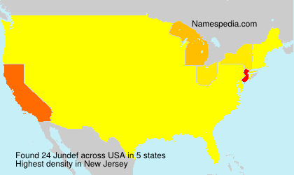 Surname Jundef in USA Surname Jundef in USA