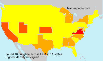 Surname Junghee in USA Surname Junghee in USA