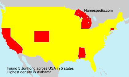 Surname Junhong in USA
