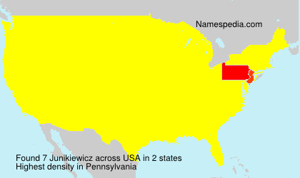 Surname Junikiewicz in USA Surname Junikiewicz in USA
